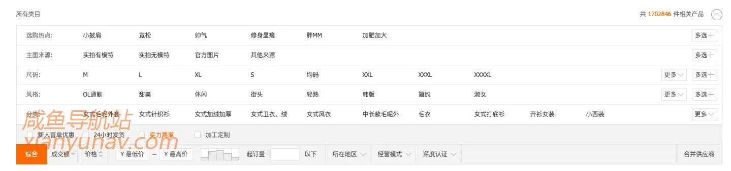 闲鱼女装货源怎么找？请深挖1688这个超级批发市场！