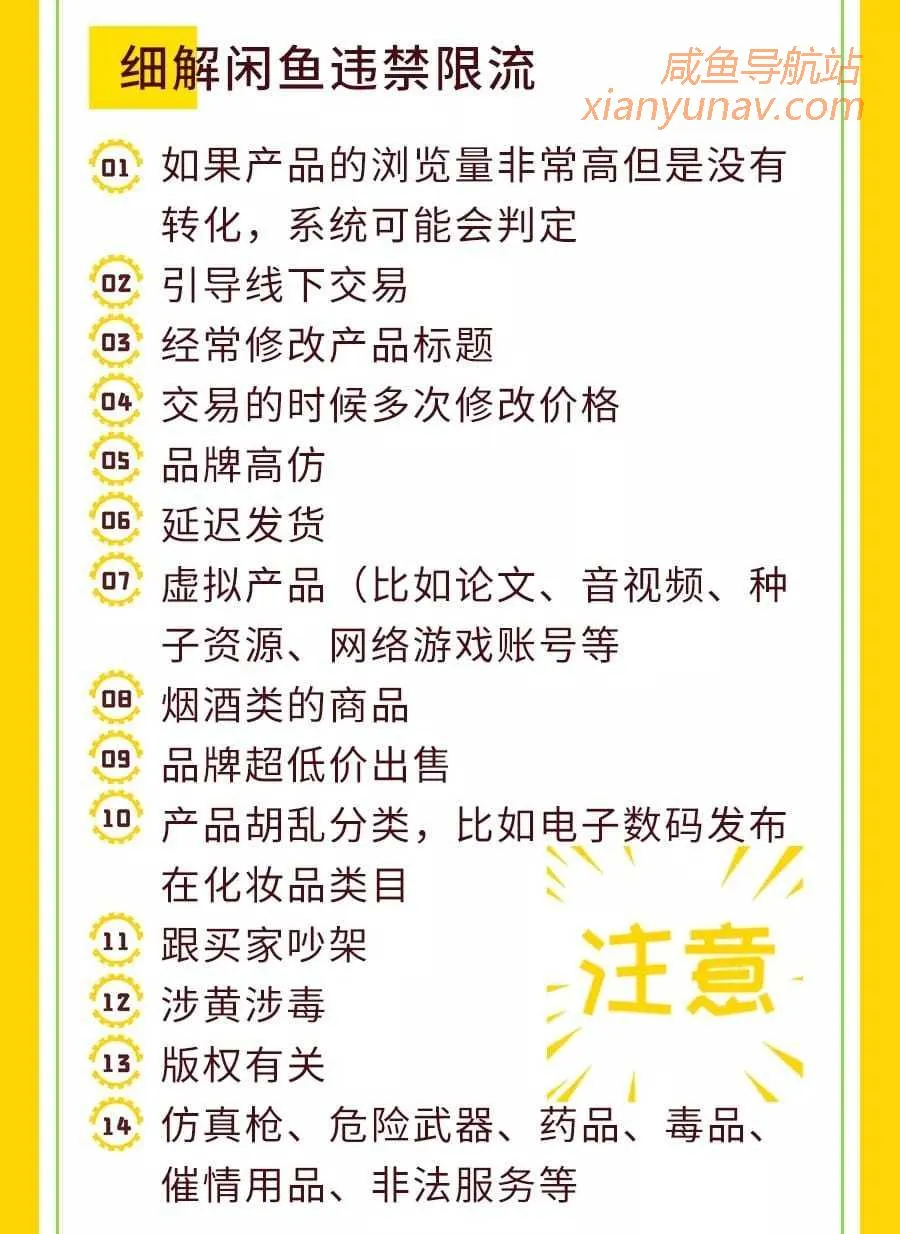 【官方完整版】闲鱼平台违禁、降权与限流的原因详解，从此再也不怕踩雷啦！